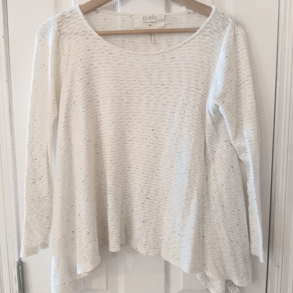 Anthropologie Puella white cream cotton blouse